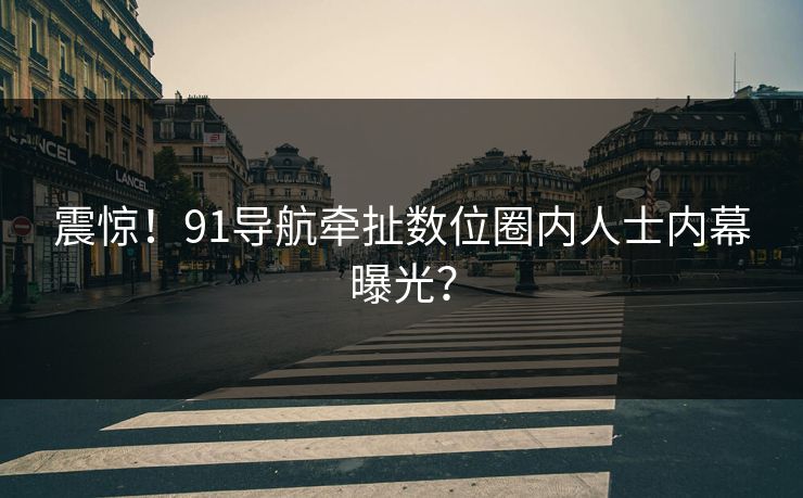 震惊！91导航牵扯数位圈内人士内幕曝光？