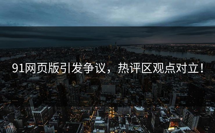 91网页版引发争议，热评区观点对立！