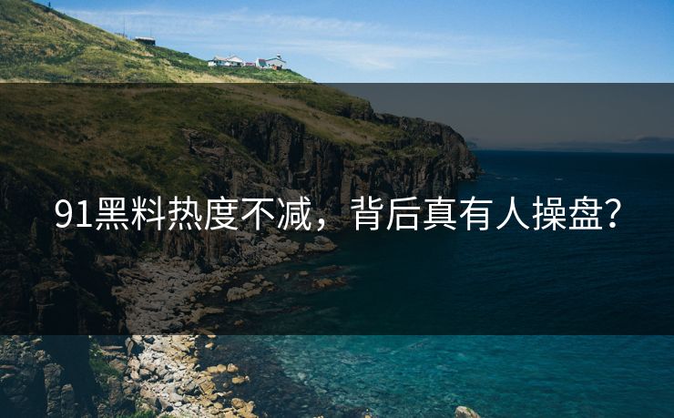 91黑料热度不减，背后真有人操盘？