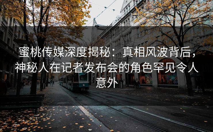 蜜桃传媒深度揭秘：真相风波背后，神秘人在记者发布会的角色罕见令人意外